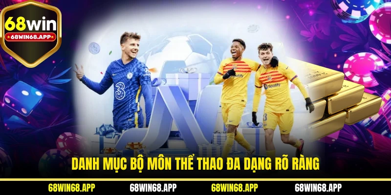 Danh mục bộ môn thể thao đa dạng rõ ràng